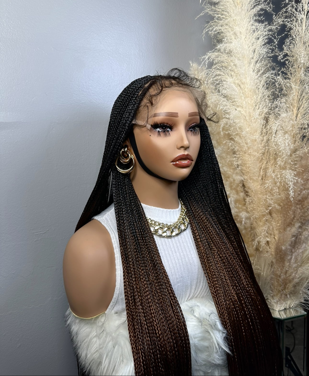 TRESSE DROITE COULEUR 1B/MARRON