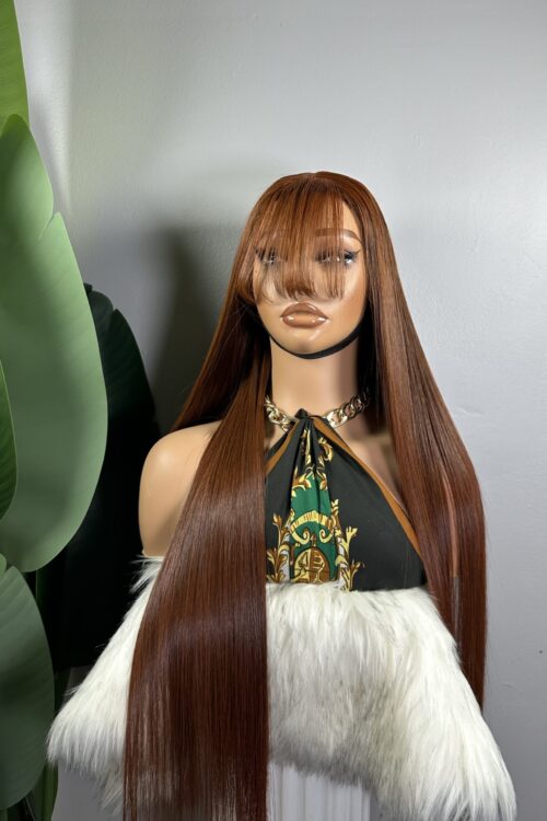 LUXIA 💎 VIRGIN HAIR VIETNAMIEN – MARRON / GINGER | 30 POUCES | 300% DENSITÉ | CLOSURE 2×6