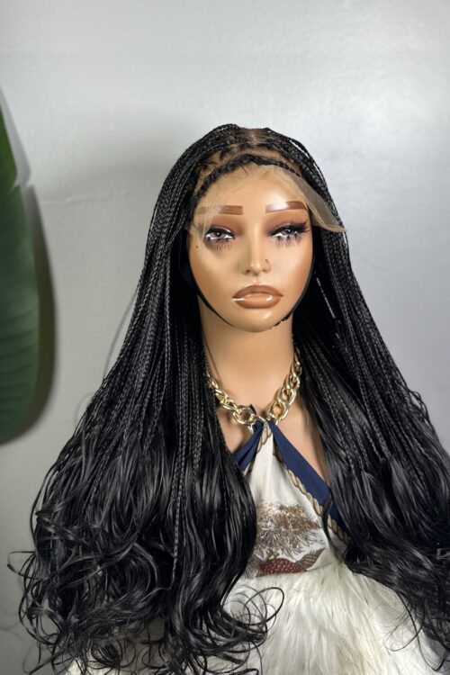 OLIVIA – PERRUQUE EN TRESSE FRENCH CURLY- 1B