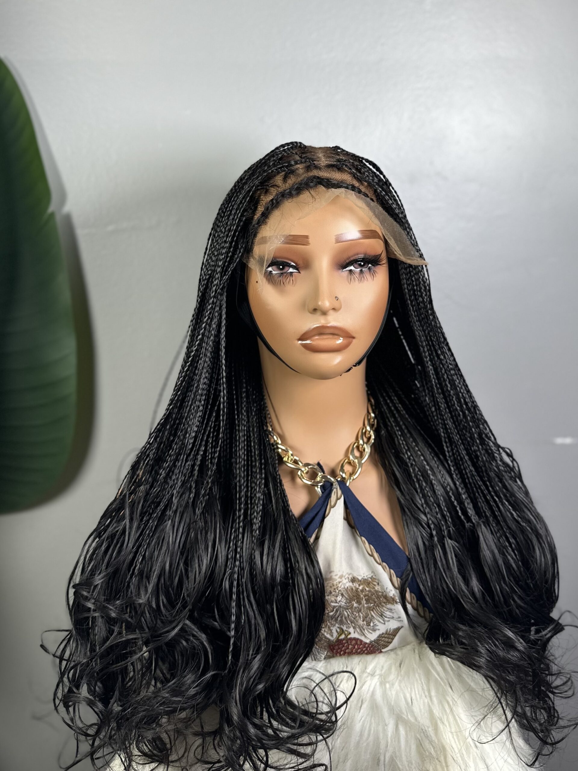 OLIVIA – PERRUQUE EN TRESSE FRENCH CURLY- 1B