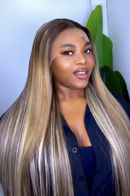 HENRIE – 24’’ LUXURY 100% CHEVEUX HUMAINS PIANO BLONDE